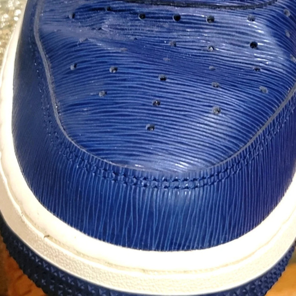 Nike Air Force 1 AF1 Nike ID by You Blue Orange Green Mens 9.5 #AQ3778 994 - Picture 8 of 9